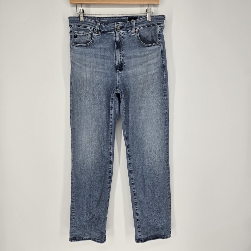 AG Adriano Goldschmied Saige Jeans Womens 30 Blue Denim High Rise Straight Leg